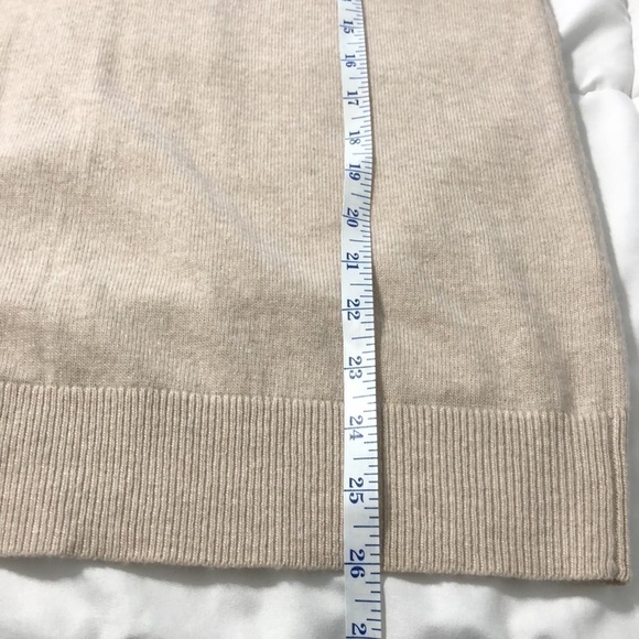 Banana republic mock turtleneck wool blend oatmeal color small and festive scarf - Picture 8 of 11